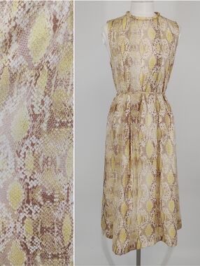 Autograph Snakeskin Print Dress